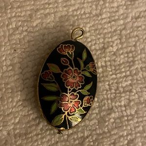 Vintage convex oval pendant